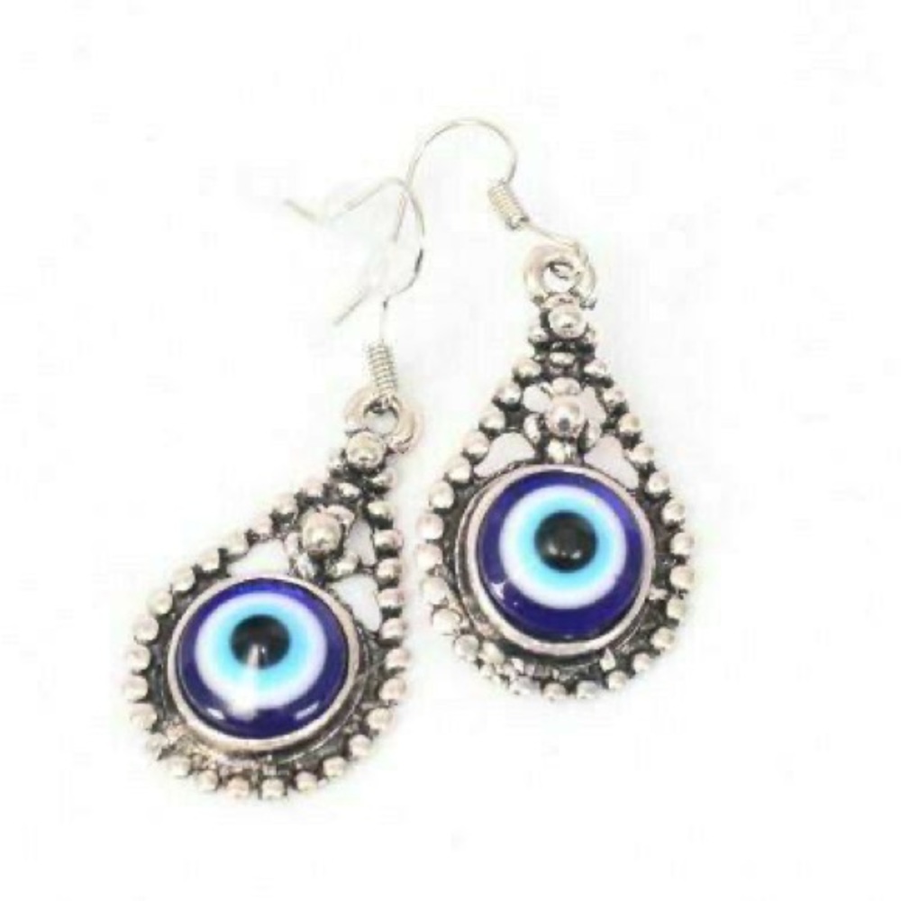 Venetian evil eye dangle earrings 🧿